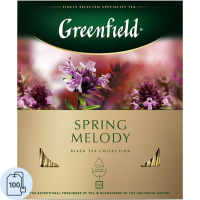 Чай Greenfield Spring Melody (Спринг Мелоди), черный, 100 пакетиков