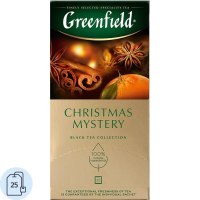 Чай Greenfield Christmas Mystery (Кристмас Мистери), черный, 25 пакетиков