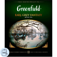 Чай Greenfield Earl Grey Fantasy (Эрл Грей Фэнтази), черный, 100 пакетиков