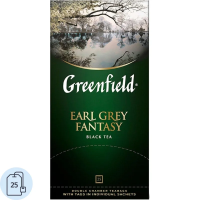 Чай Greenfield Earl Grey Fantasy (Эрл Грей Фэнтази), черный, 25 пакетиков
