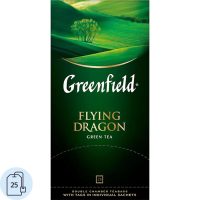 Чай Greenfield Flying Dragon (Флаинг Драгон), зеленый, 25 пакетиков