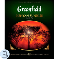 Чай Greenfield Kenyan Sunrise (Кениан Санрайз), черный, 100 пакетиков