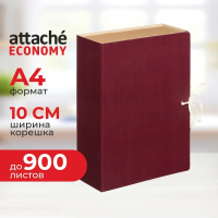 Архивная папка на завязках Attache Economy бордовая, 100мм, бумвинил