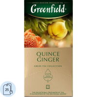 Чай Greenfield Quince Ginger (Квинс Джинджер), зеленый, 25 пакетиков