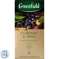 Чай Greenfield Currant and mint (Карэнт энд Минт), черный, 25 пакетиков