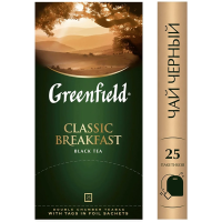Чай Greenfield Classic Breakfast (Классик Брекфаст), черный, 25 пакетиков