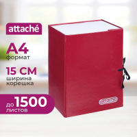 Архивная папка на завязках Attache 150 мм, красная
